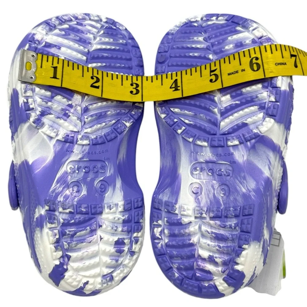 Crocs Baya Lined Marbled Clog (Toddler) Size C9